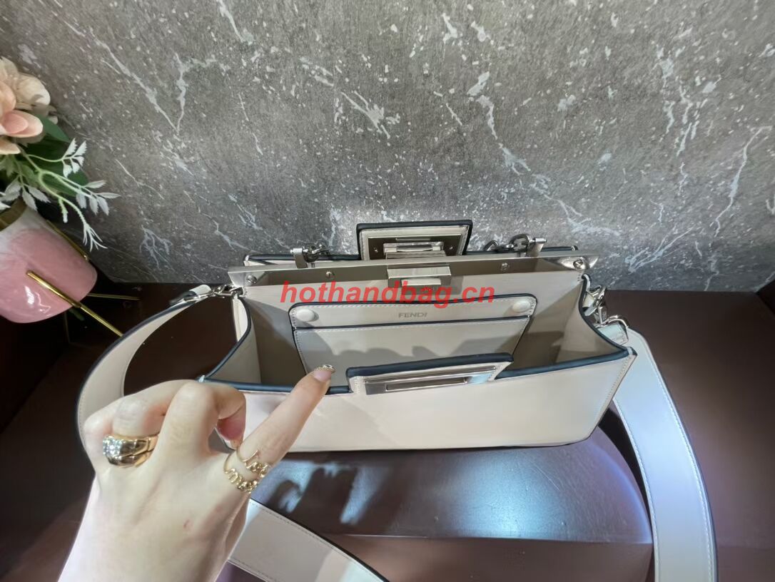 Fendi Peekaboo Cut Medium soft nappa leather bag 8BN340 WHITE Fendi Peekaboo Cut Medium soft nappa leather bag 8BN340 WHITE