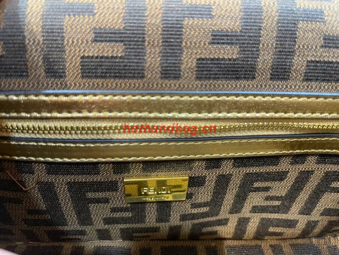 Fendi Baguette leather bag F0969 gold Fendi Baguette leather bag F0969 gold