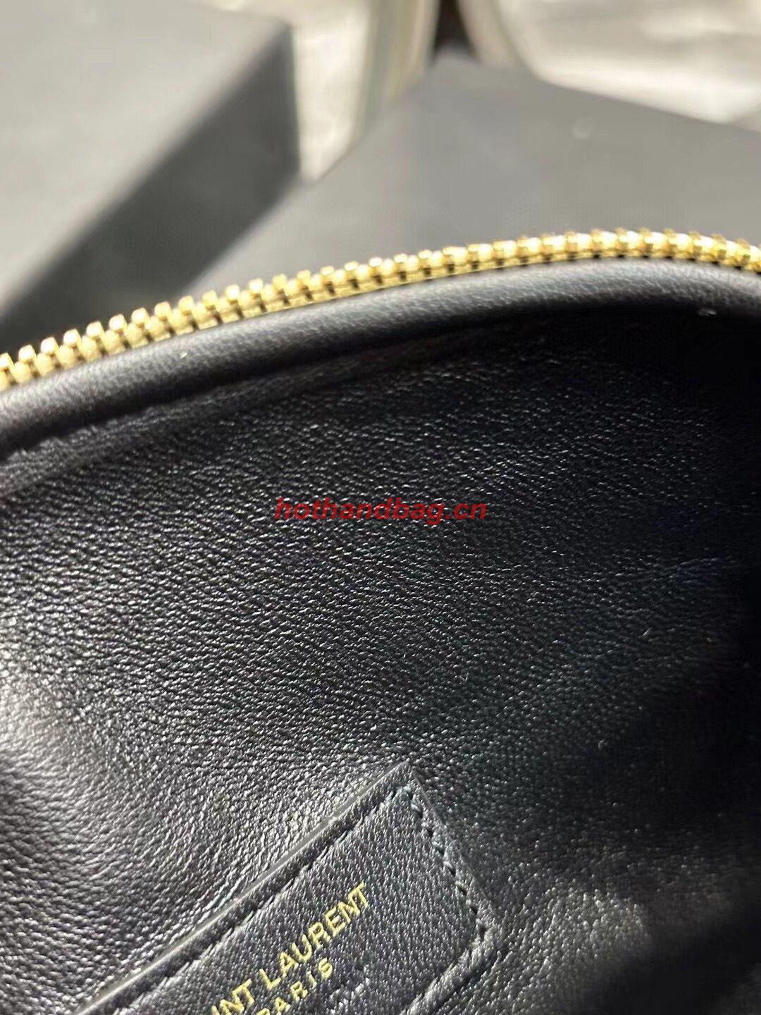 SAINT LAUREN GABY ZIPPED POUCH IN QUILTED LAMBSKIN 7336671 BLANC VINTAGE SAINT LAUREN GABY ZIPPED POUCH IN QUILTED LAMBSKIN 7336671 BLANC VINTAGE