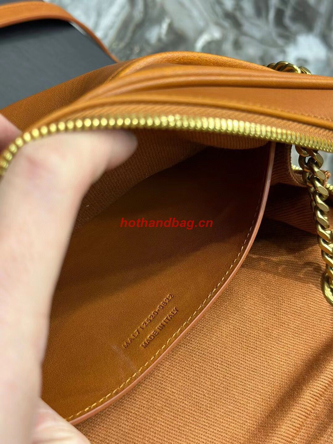 SAINT LAUREN NIKI BABY CHAIN BAG IN SMOOTH LEATHER Y871250 Brown SAINT LAUREN NIKI BABY CHAIN BAG IN SMOOTH LEATHER Y871250 Brown