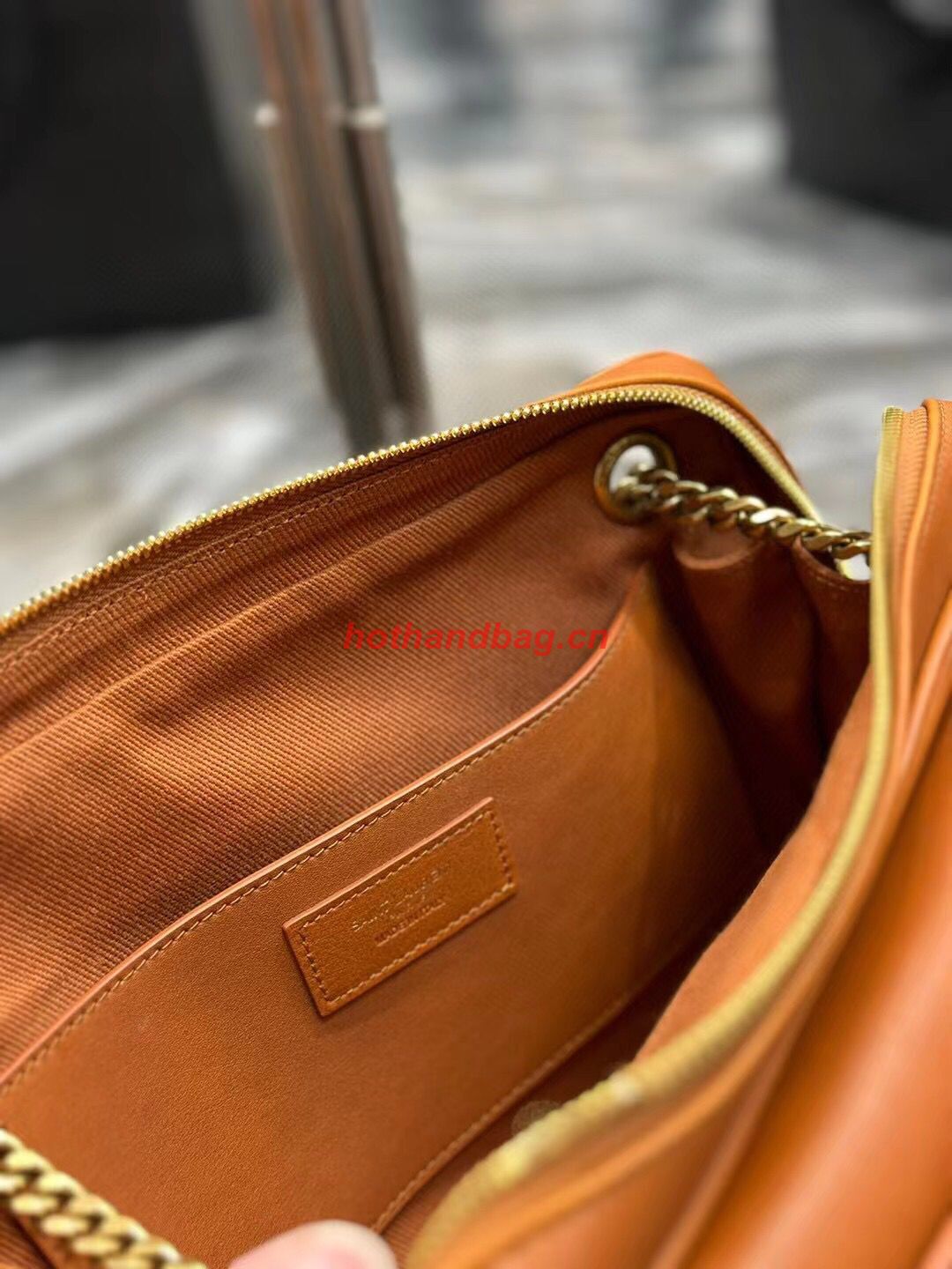 SAINT LAUREN NIKI BABY CHAIN BAG IN SMOOTH LEATHER Y871250 Brown SAINT LAUREN NIKI BABY CHAIN BAG IN SMOOTH LEATHER Y871250 Brown