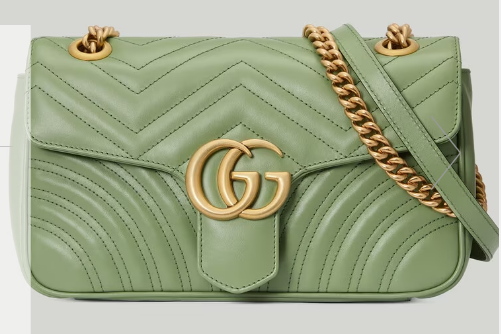 Gucci GG Marmont small shoulder bag 443497 Sage green Gucci GG Marmont small shoulder bag 443497 Sage green