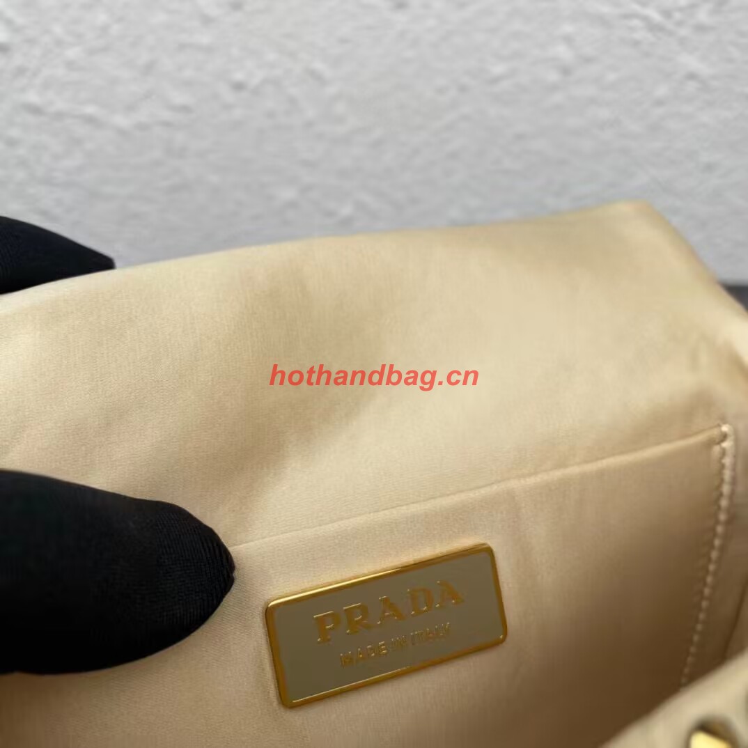Prada Crystal-studded satin pouch 1HD339 gold Prada Crystal-studded satin pouch 1HD339 gold