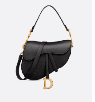 Dior SADDLE BAG WITH STRAP Grained Calfskin M0455CBA black Dior SADDLE BAG WITH STRAP Grained Calfskin M0455CBA black