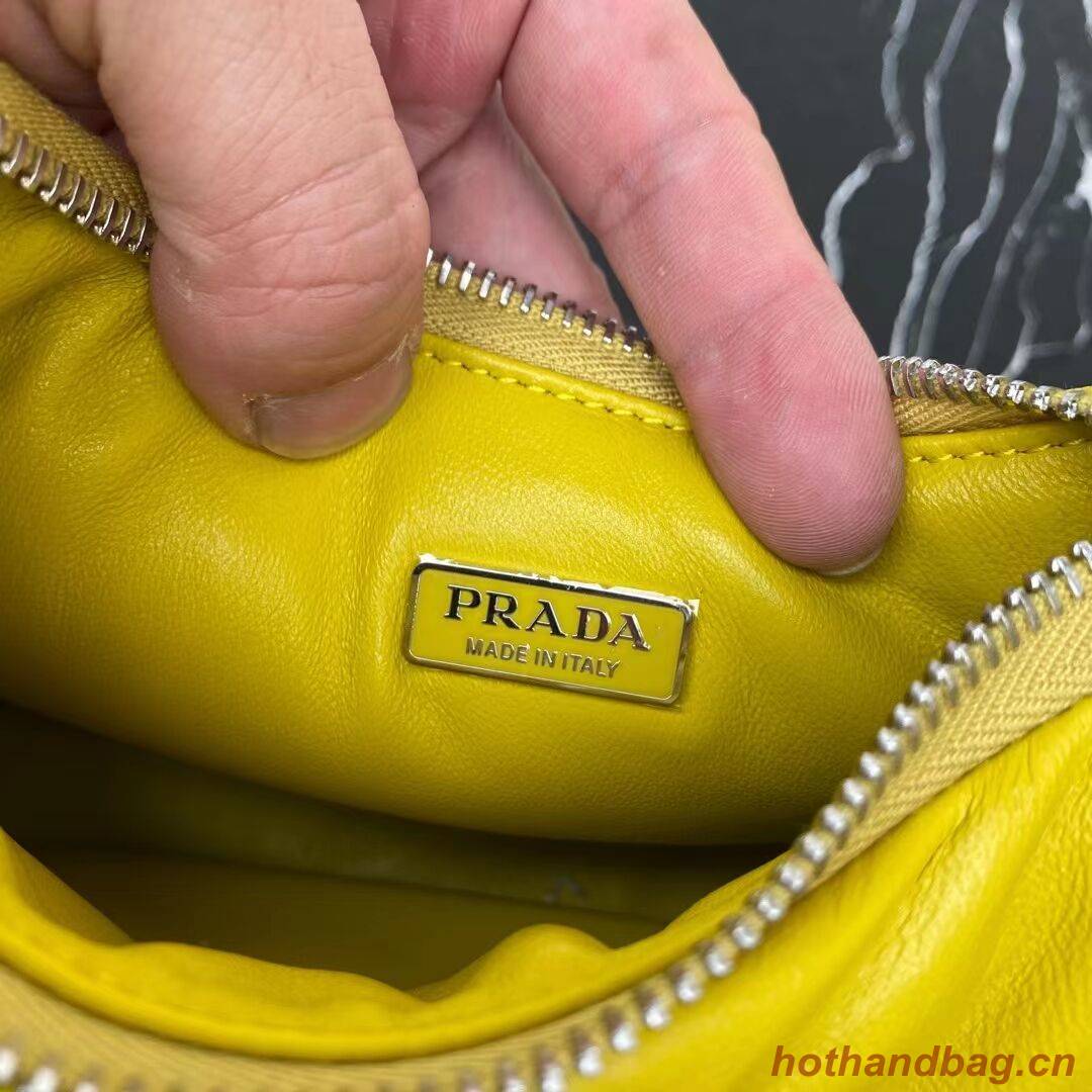 Prada Soft padded nappa leather mini-bag 1BA384 yellow Prada Soft padded nappa leather mini-bag 1BA384 yellow