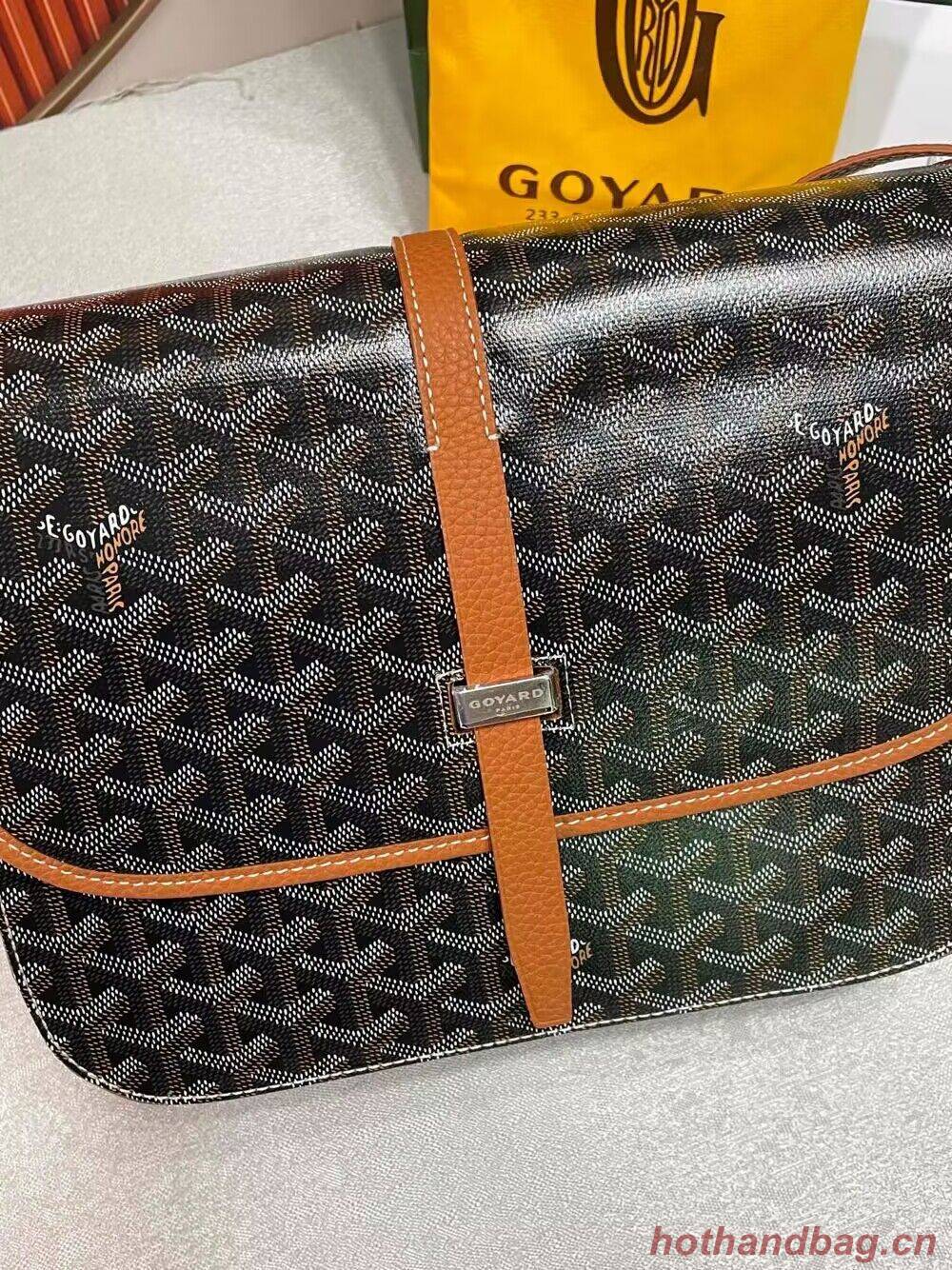 Goyard Calfskin Leather Delvedere MM Bag G36023 Brown Goyard Calfskin Leather Delvedere MM Bag G36023 Brown