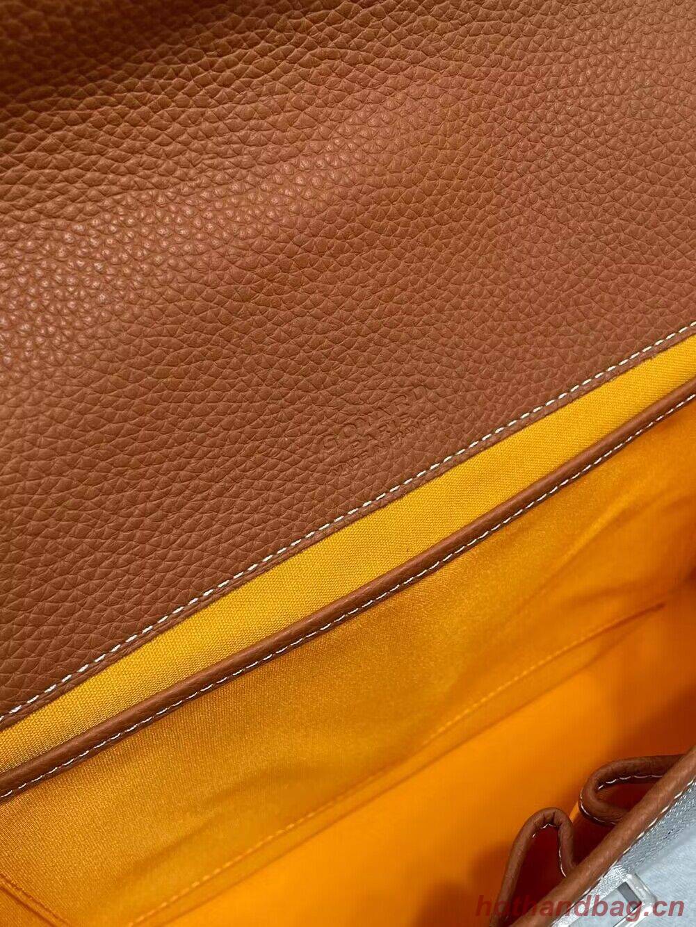 Goyard Calfskin Leather Delvedere MM Bag G36023 Brown Goyard Calfskin Leather Delvedere MM Bag G36023 Brown