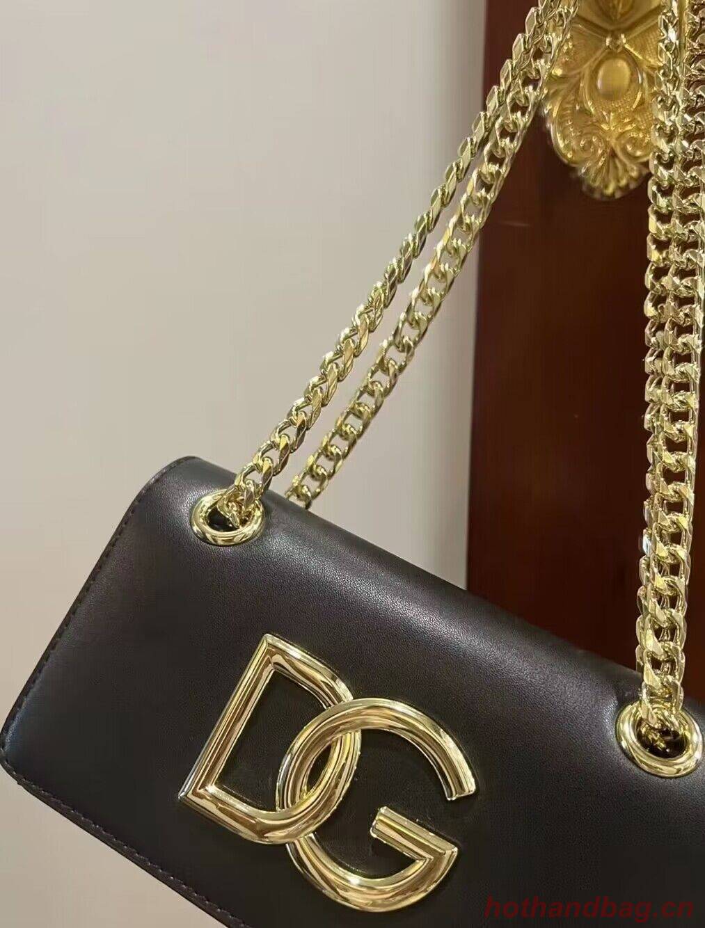 Dolce & Gabbana Origianl Leather Shoulder Bag 5535 Black Dolce & Gabbana Origianl Leather Shoulder Bag 5535 Black