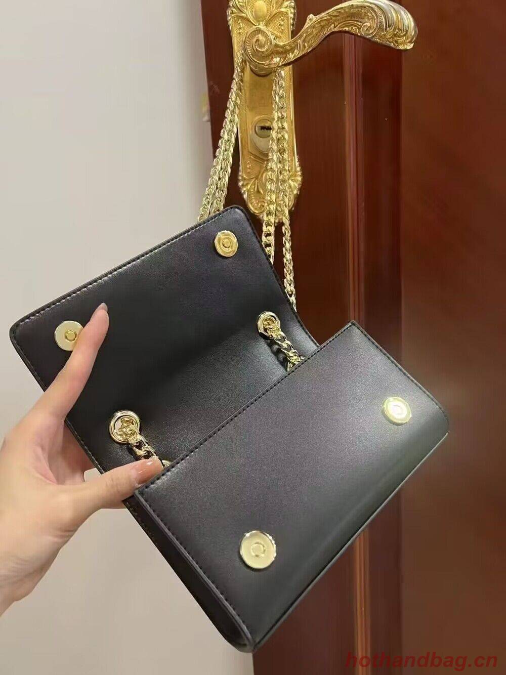 Dolce & Gabbana Origianl Leather Shoulder Bag 5535 Black Dolce & Gabbana Origianl Leather Shoulder Bag 5535 Black