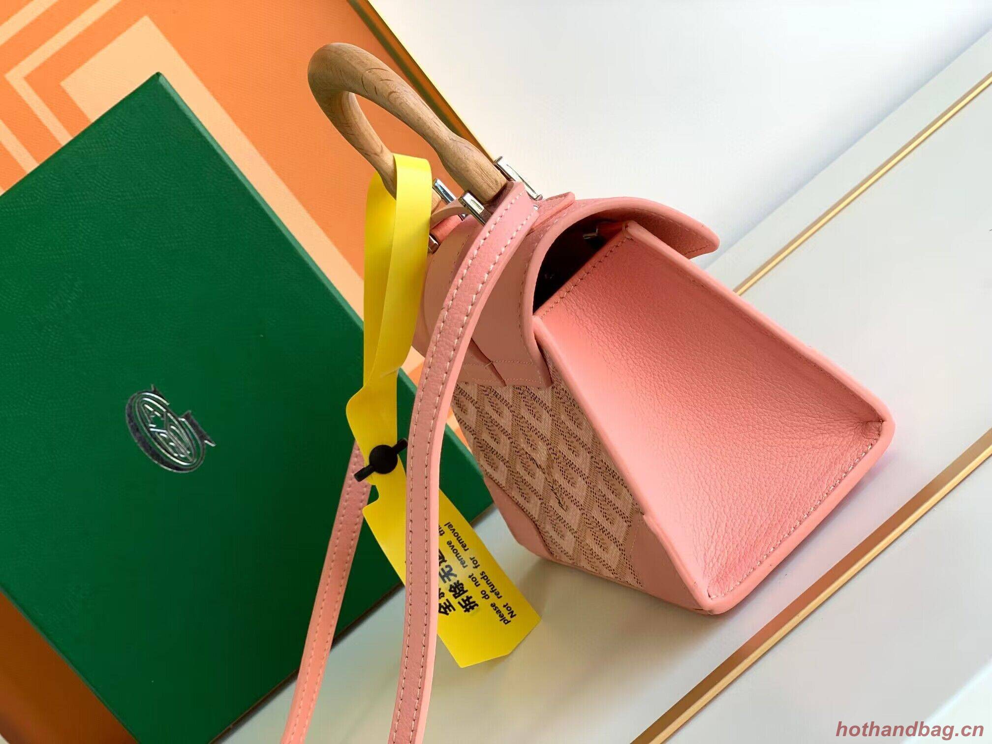 Goyard Nano Saigon Tote Bag Original Leather 55633 Pink Goyard Nano Saigon Tote Bag Original Leather 55633 Pink