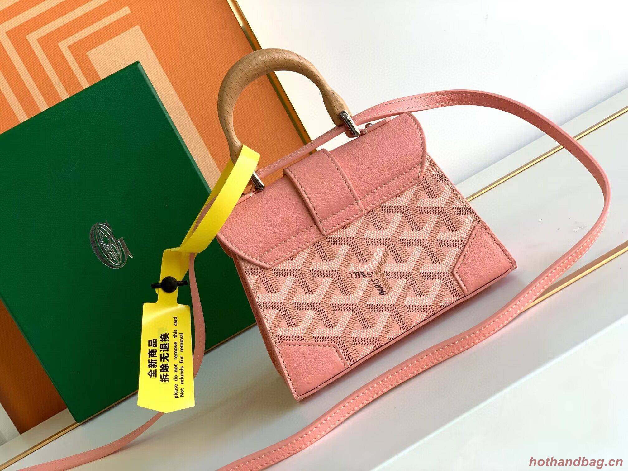 Goyard Nano Saigon Tote Bag Original Leather 55633 Pink Goyard Nano Saigon Tote Bag Original Leather 55633 Pink