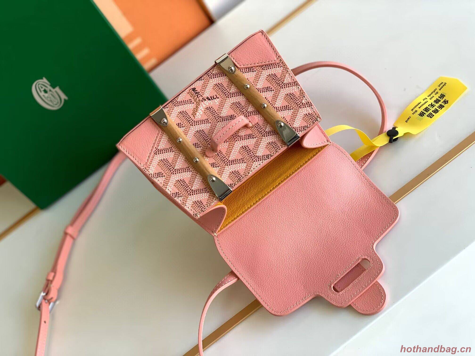 Goyard Nano Saigon Tote Bag Original Leather 55633 Pink Goyard Nano Saigon Tote Bag Original Leather 55633 Pink