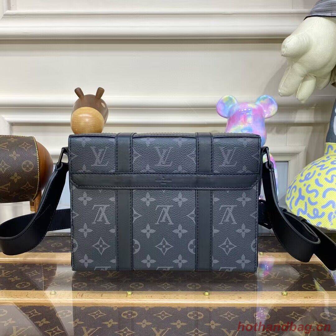 Louis Vuitton Monogram Eclipse Original Leather Trunk Bag M45727 Black Louis Vuitton Monogram Eclipse Original Leather Trunk Bag M45727 Black