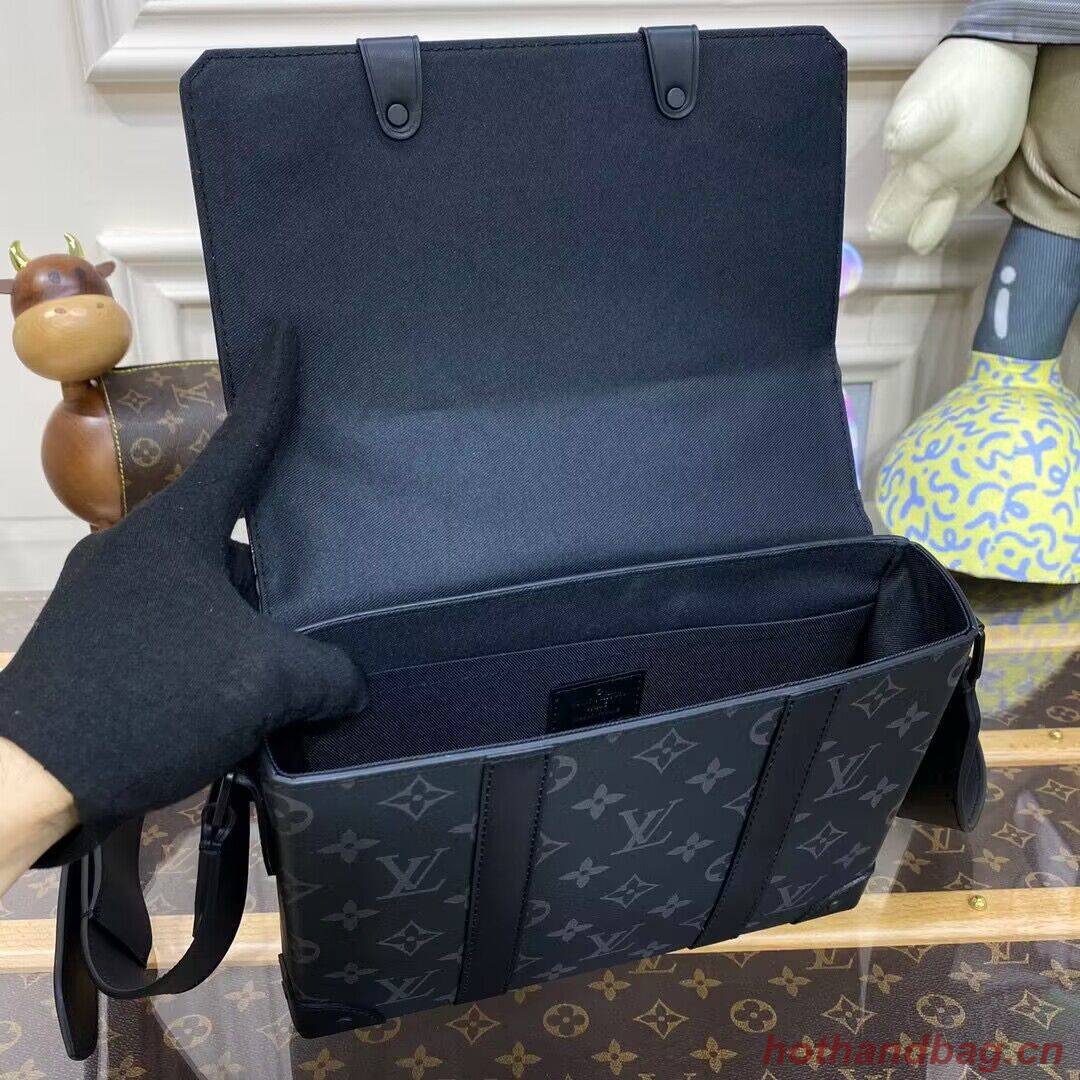 Louis Vuitton Monogram Eclipse Original Leather Trunk Bag M45727 Black Louis Vuitton Monogram Eclipse Original Leather Trunk Bag M45727 Black