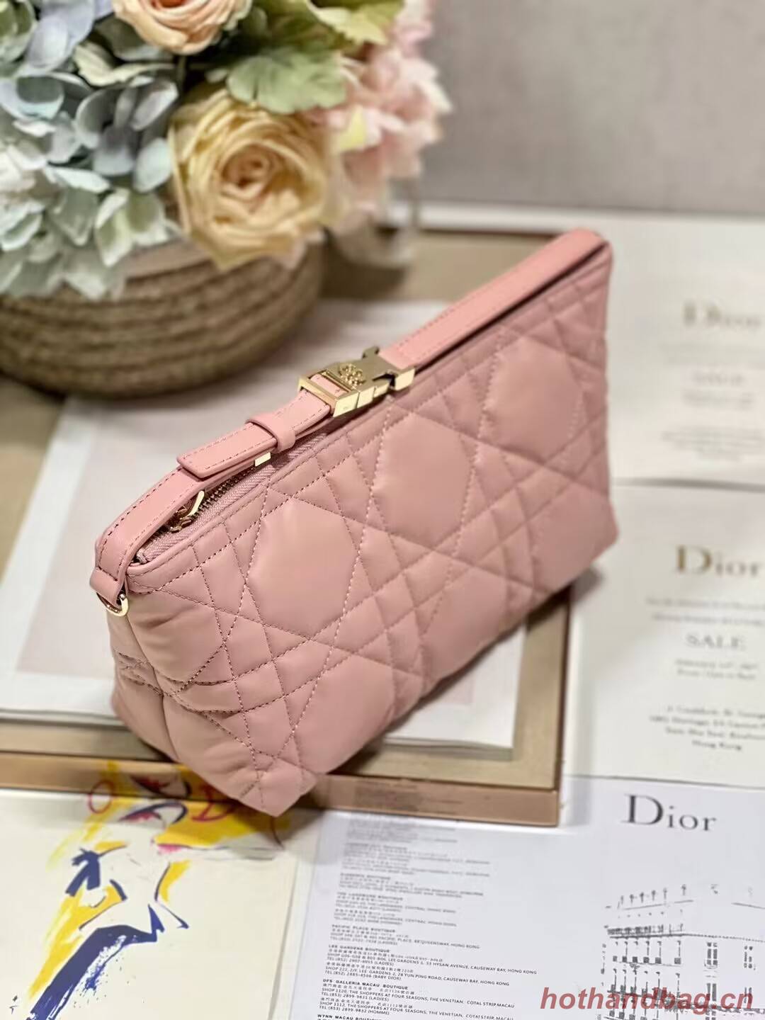 MEDIUM DIORTRAVEL NOMAD POUCH Lambskin S5554O pink MEDIUM DIORTRAVEL NOMAD POUCH Lambskin S5554O pink