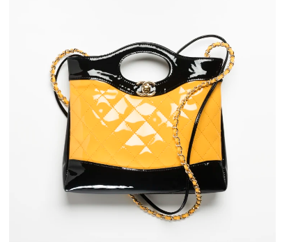 CHANEL 31 MINI SHOPPING BAG AS4133 Yellow & Black CHANEL 31 MINI SHOPPING BAG AS4133 Yellow & Black