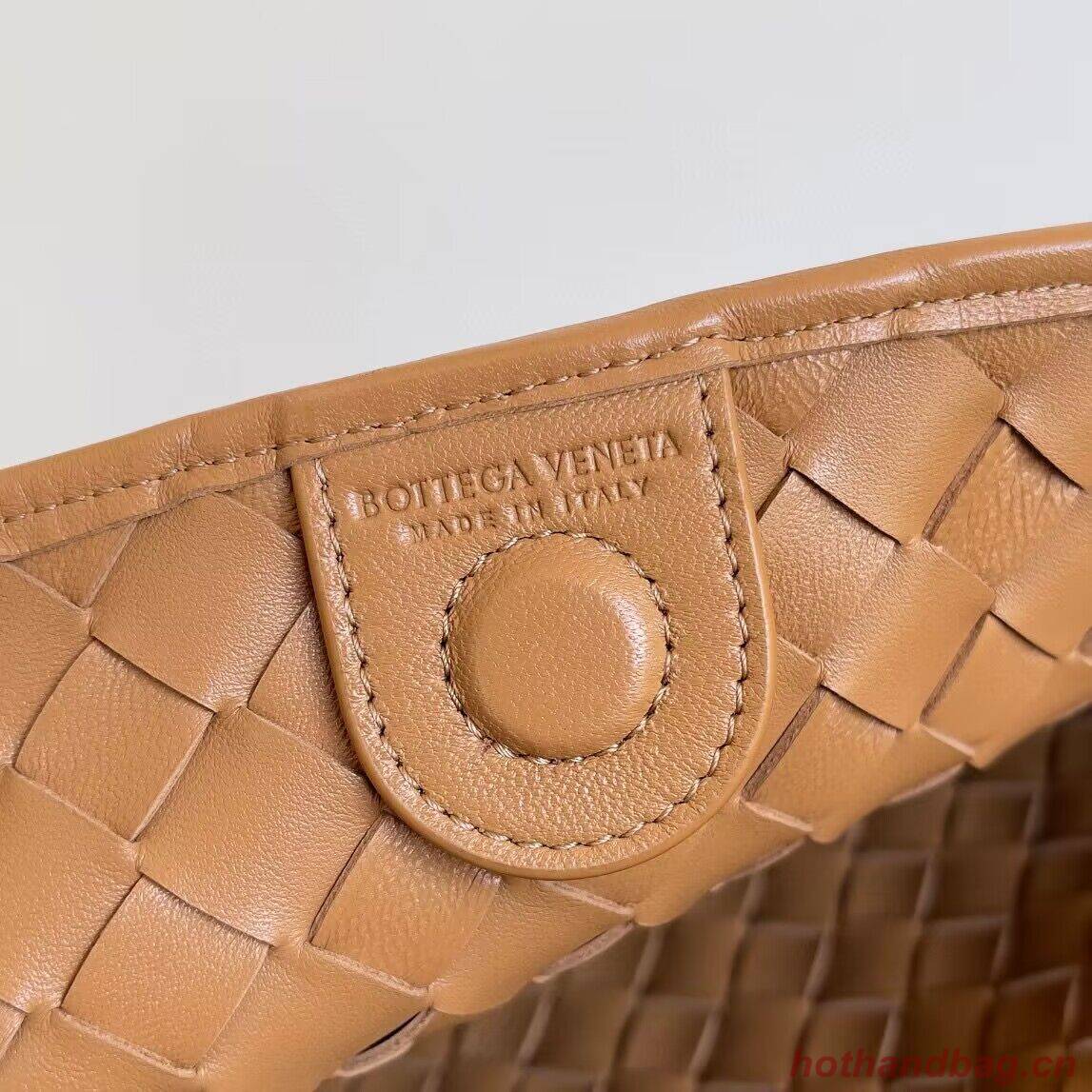 Bottega Veneta Sardine Intrecciato Gold Hardware Handle Bag 716082 Brown Bottega Veneta Sardine Intrecciato Gold Hardware Handle Bag 716082 Brown