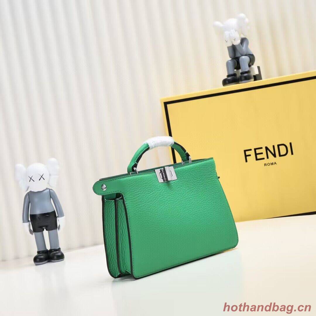 Fendi Peekaboo ISeeU XCross Small Original Leather Bag 2317 Green Fendi Peekaboo ISeeU XCross Small Original Leather Bag 2317 Green