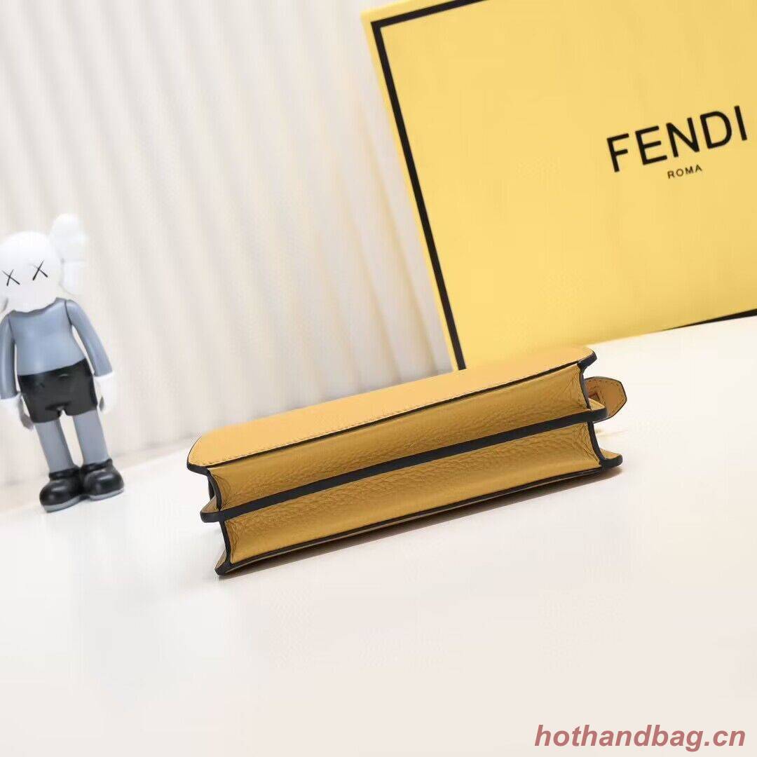 Fendi Peekaboo ISeeU XCross Small Original Leather Bag 2317 Yellow Fendi Peekaboo ISeeU XCross Small Original Leather Bag 2317 Yellow