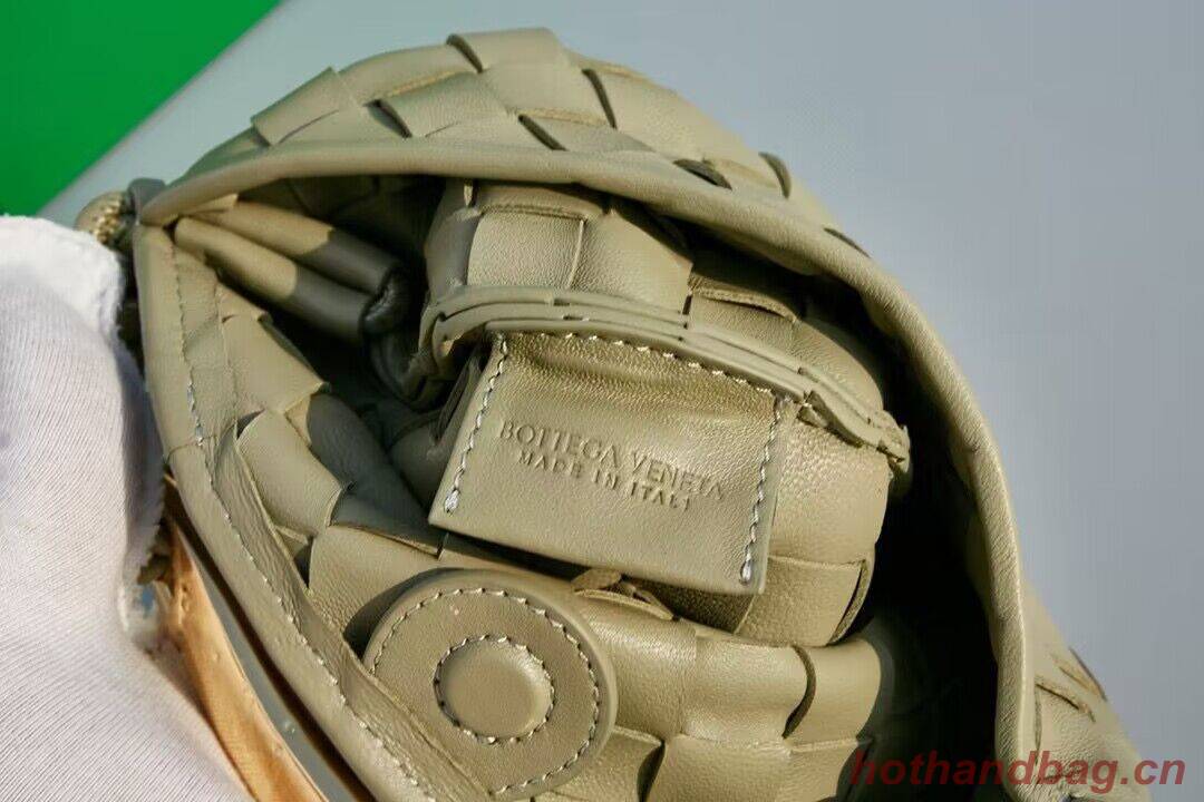 Bottega Veneta Sardine Intrecciato Gold Hardware Handle Bag 744267 Gray Green Bottega Veneta Sardine Intrecciato Gold Hardware Handle Bag 744267 Gray Green