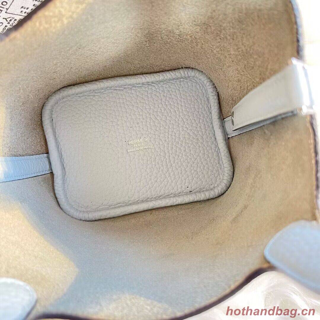 Hermes Mini Picotin 14 Lock Bags Original Togo Leather PL5302 White Hermes Mini Picotin 14 Lock Bags Original Togo Leather PL5302 White