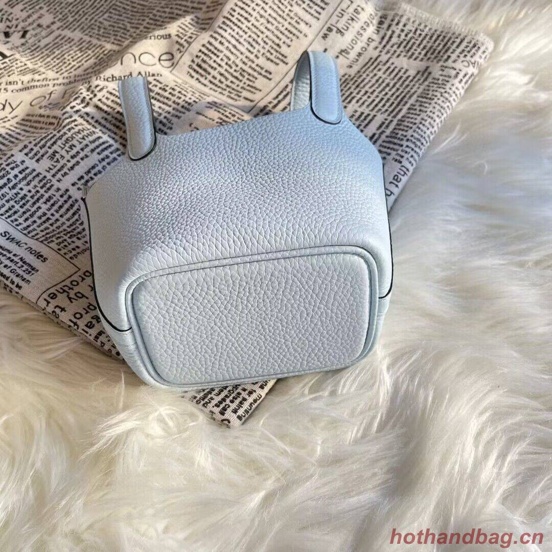 Hermes Mini Picotin 14 Lock Bags Original Togo Leather PL5302 White Hermes Mini Picotin 14 Lock Bags Original Togo Leather PL5302 White