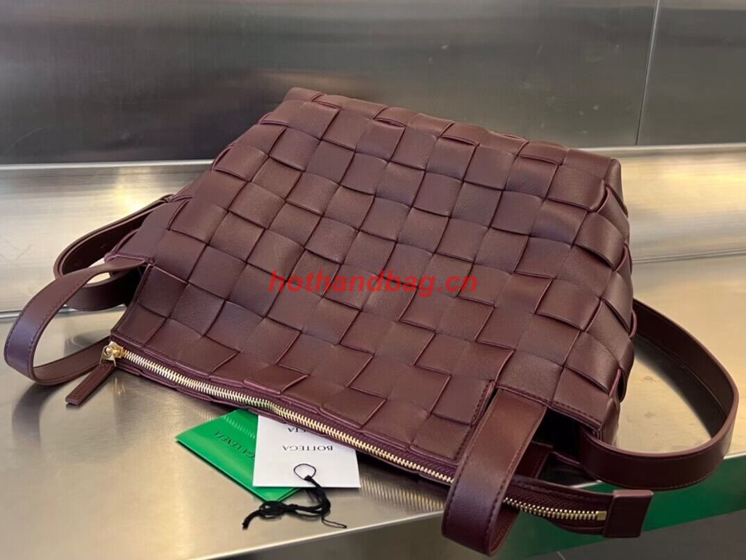 Bottega Veneta Sardine Intrecciato Top Handle Bag 730327 Wine Bottega Veneta Sardine Intrecciato Top Handle Bag 730327 Wine