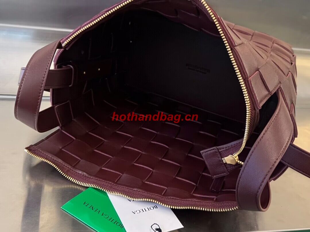 Bottega Veneta Sardine Intrecciato Top Handle Bag 730327 Wine Bottega Veneta Sardine Intrecciato Top Handle Bag 730327 Wine