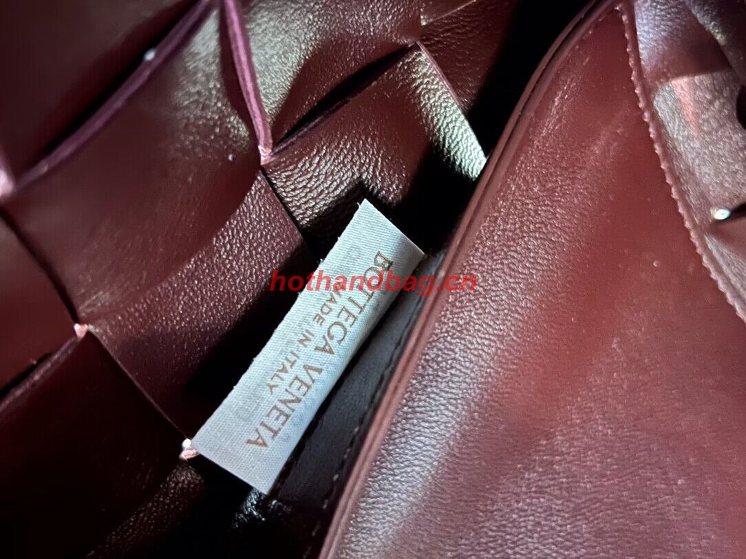 Bottega Veneta Sardine Intrecciato Top Handle Bag 730327 Wine Bottega Veneta Sardine Intrecciato Top Handle Bag 730327 Wine