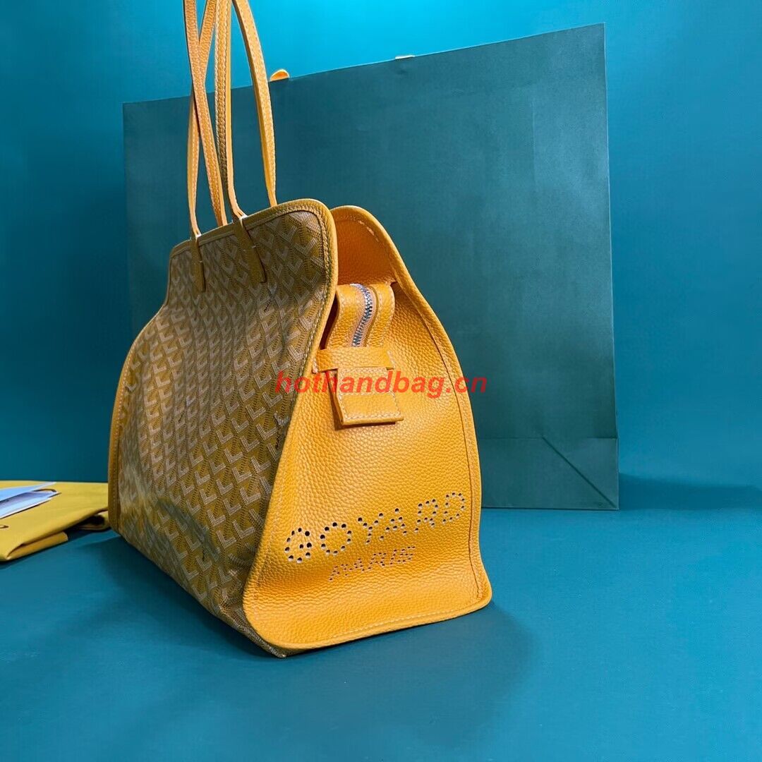 Goyard Hardy 2 Original Calfskin Leather Pet Bag 20299 Yellow Goyard Hardy 2 Original Calfskin Leather Pet Bag 20299 Yellow