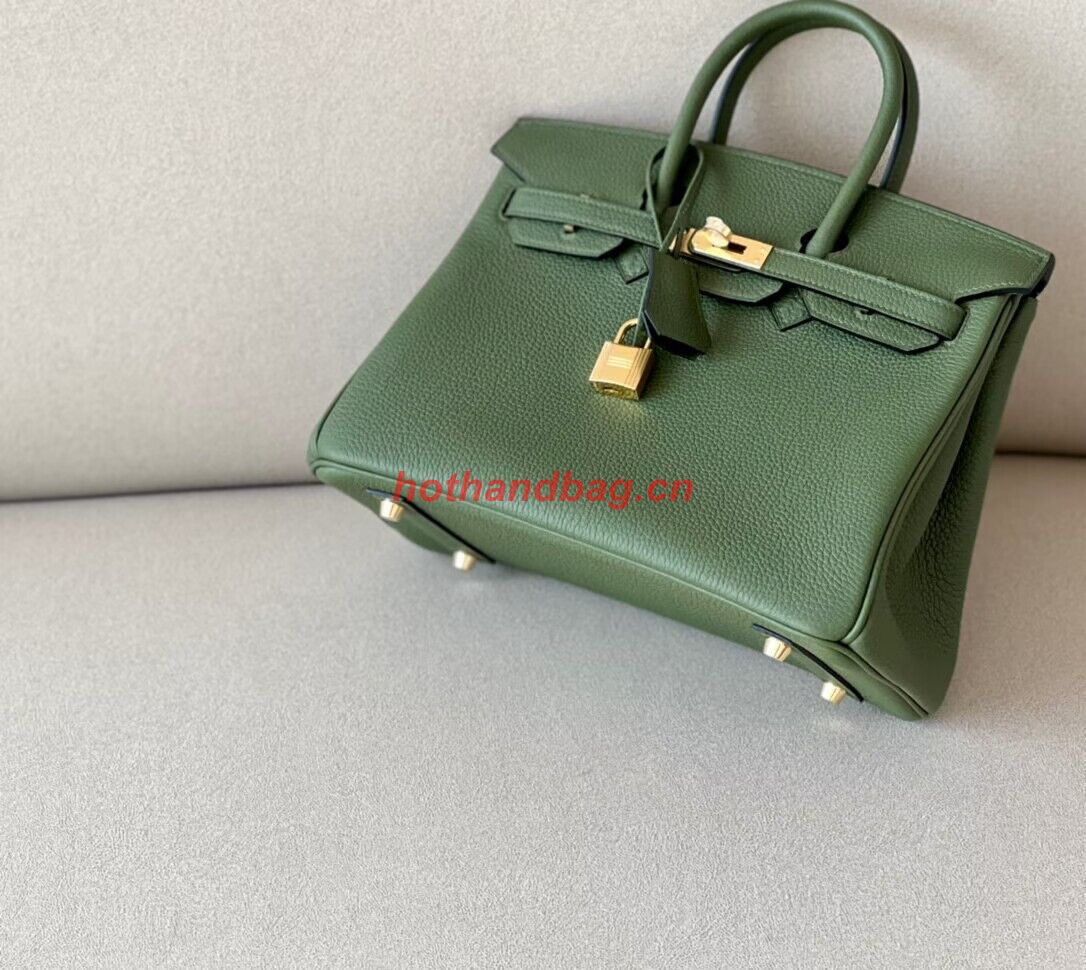 Hermes Birkin 25CM Bag Original Togo Leather 17888 Green Hermes Birkin 25CM Bag Original Togo Leather 17888 Green