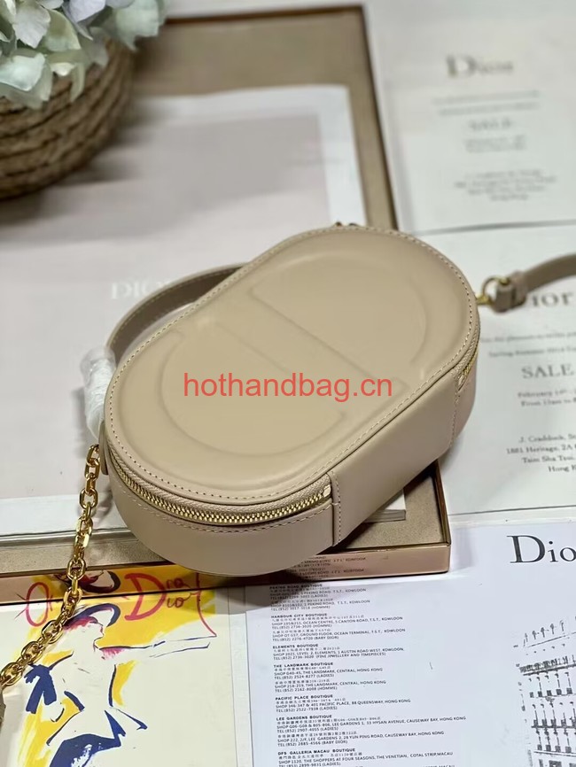 CD SIGNATURE OVAL CAMERA BAG Caramel Beige Calfskin with Embossed CD Signature S2201UMFV CD SIGNATURE OVAL CAMERA BAG Caramel Beige Calfskin with Embossed CD Signature S2201UMFV