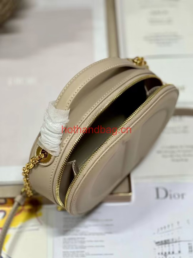 CD SIGNATURE OVAL CAMERA BAG Caramel Beige Calfskin with Embossed CD Signature S2201UMFV CD SIGNATURE OVAL CAMERA BAG Caramel Beige Calfskin with Embossed CD Signature S2201UMFV