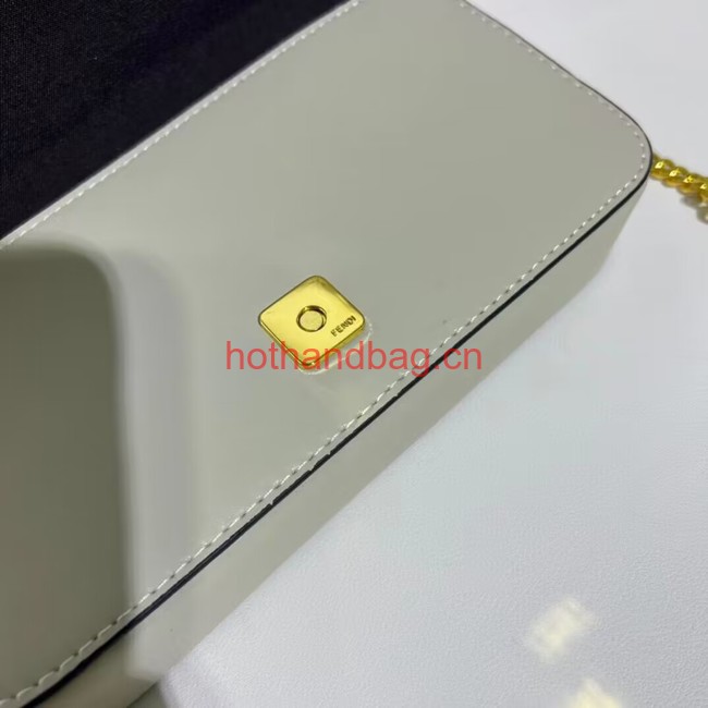 Fendi small smooth leather bag F1225 gray Fendi small smooth leather bag F1225 gray