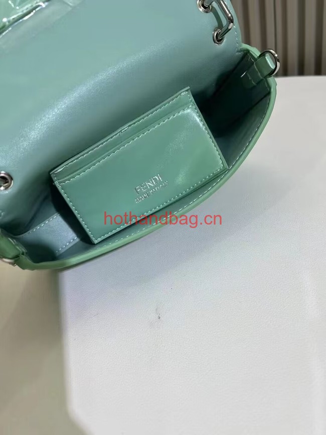 Fendi Baguette leather bag F1531 green Fendi Baguette leather bag F1531 green