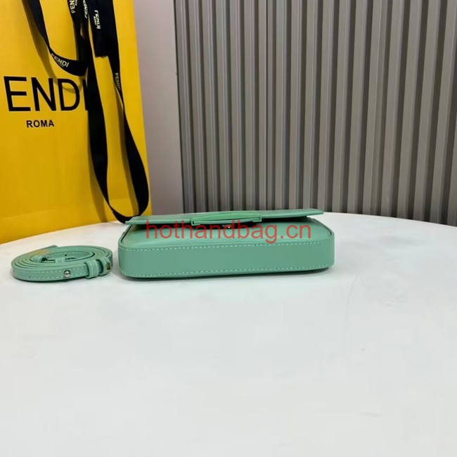 Fendi Baguette leather bag F1531 green Fendi Baguette leather bag F1531 green