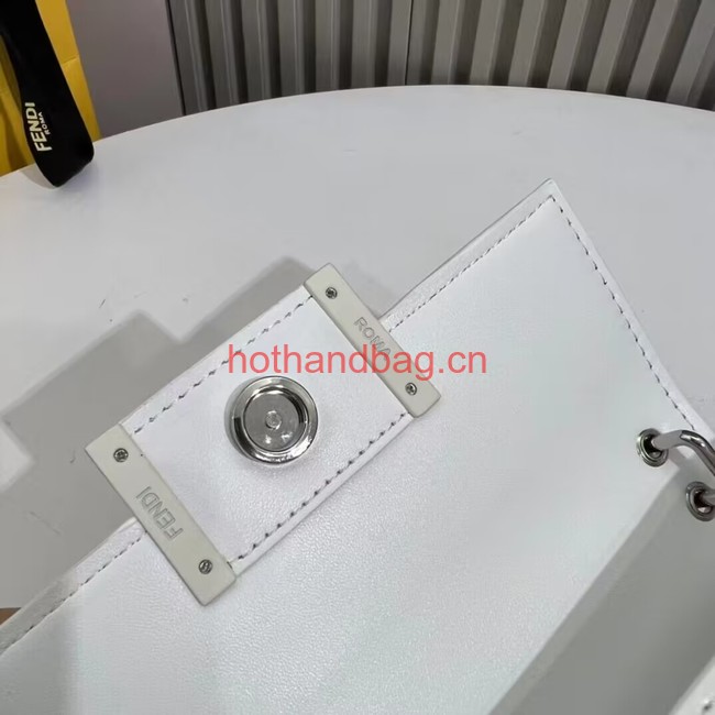 Fendi Baguette leather bag F1531 white Fendi Baguette leather bag F1531 white