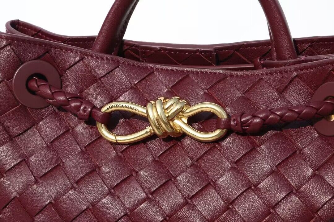 Bottega Veneta Andiamo Small Intrecciato Leather Tote 743572 Wine Bottega Veneta Andiamo Small Intrecciato Leather Tote 743572 Wine