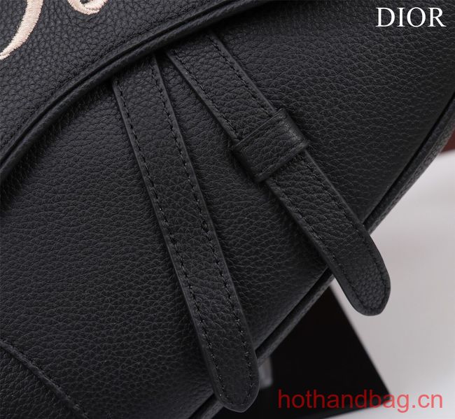 Dior Essentials SADDLE BAG Grained Calfskin 1ADPO093G BLACK Dior Essentials SADDLE BAG Grained Calfskin 1ADPO093G BLACK