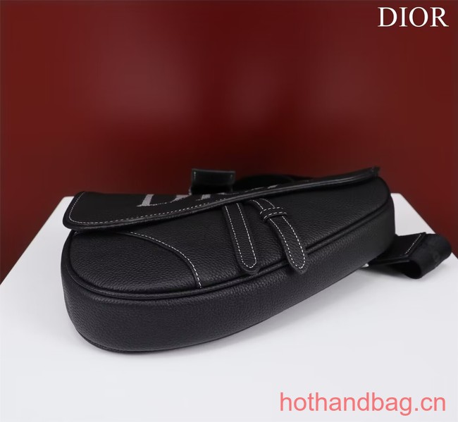 Dior Essentials SADDLE BAG Grained Calfskin 1ADPO093c black Dior Essentials SADDLE BAG Grained Calfskin 1ADPO093c black