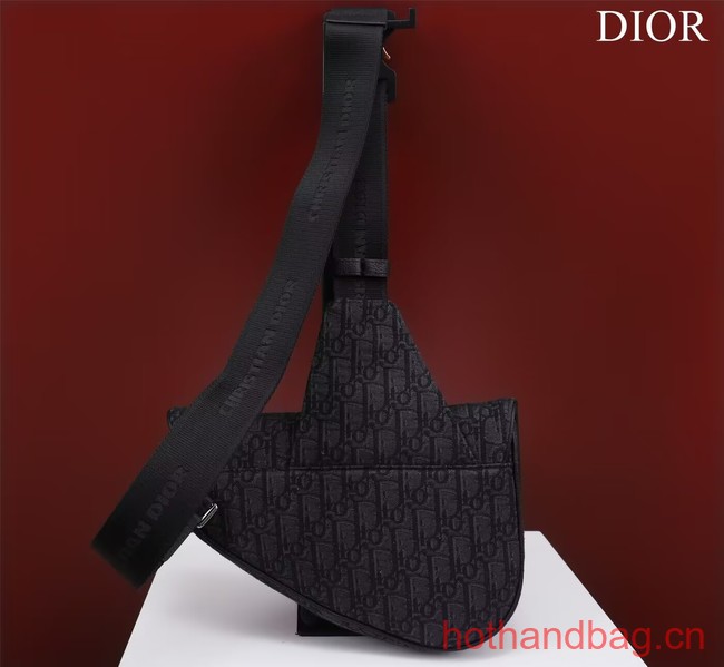 Dior Essentials SADDLE BAG Oblique Jacquard 1ADPO093 black Dior Essentials SADDLE BAG Oblique Jacquard 1ADPO093 black