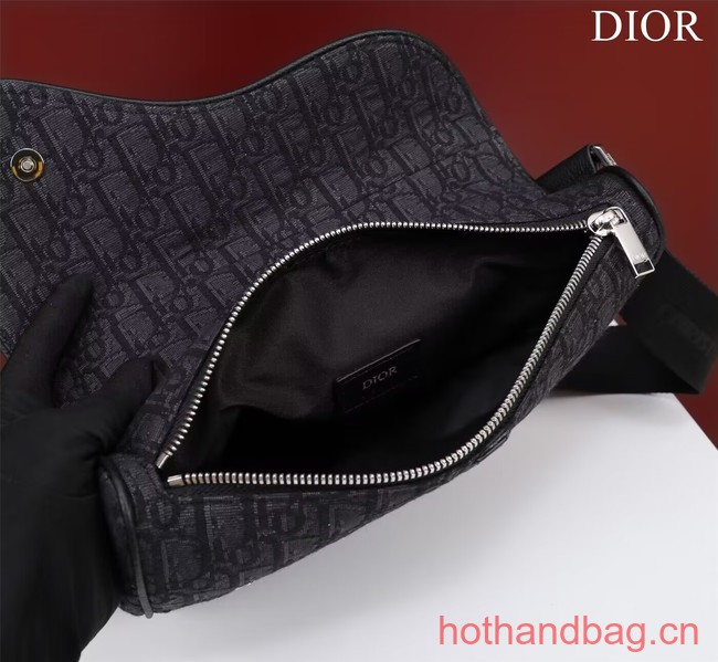 Dior Essentials SADDLE BAG Oblique Jacquard 1ADPO093 black Dior Essentials SADDLE BAG Oblique Jacquard 1ADPO093 black
