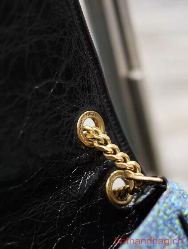 SAINT LAUREN NIKI MEDIUM CHAIN BAG IN Tweed LEATHER Y933158 blue SAINT LAUREN NIKI MEDIUM CHAIN BAG IN Tweed LEATHER Y933158 blue
