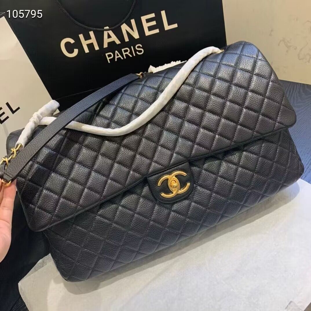Chanel Large CF Flap Bag Original Leather A91169 Black & Gold Tone Chanel Large CF Flap Bag Original Leather A91169 Black & Gold Tone