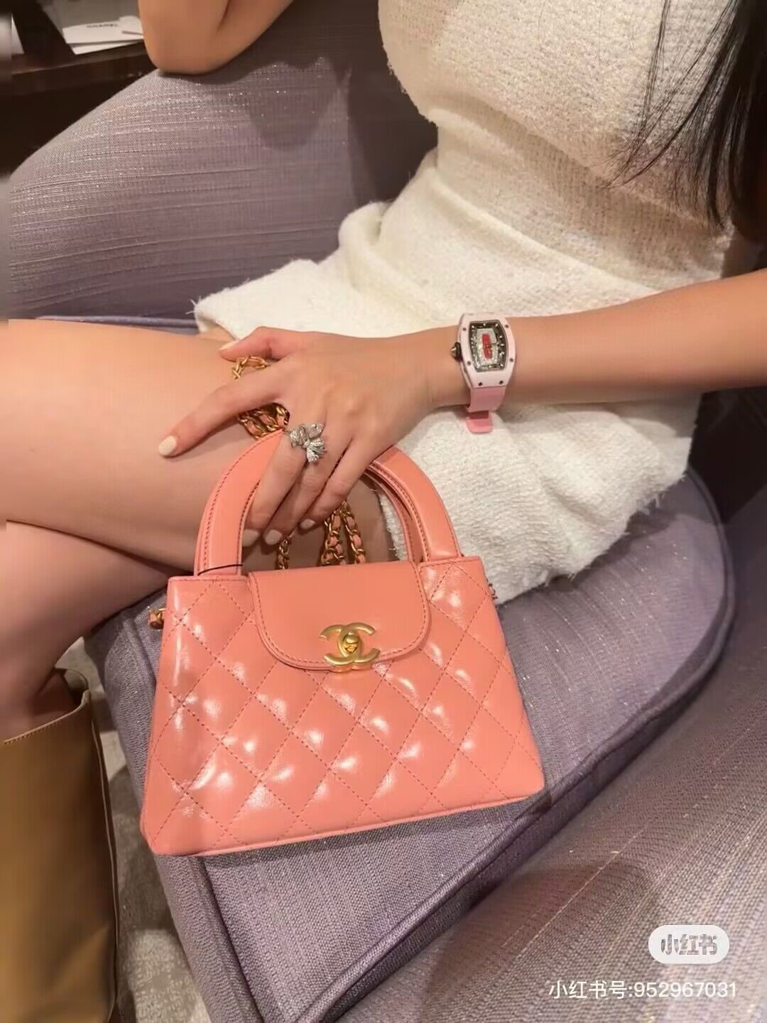 Chanel 23k Vintage Kelly Original Leather Top Handle Bag AS4416 Pink Chanel 23k Vintage Kelly Original Leather Top Handle Bag AS4416 Pink