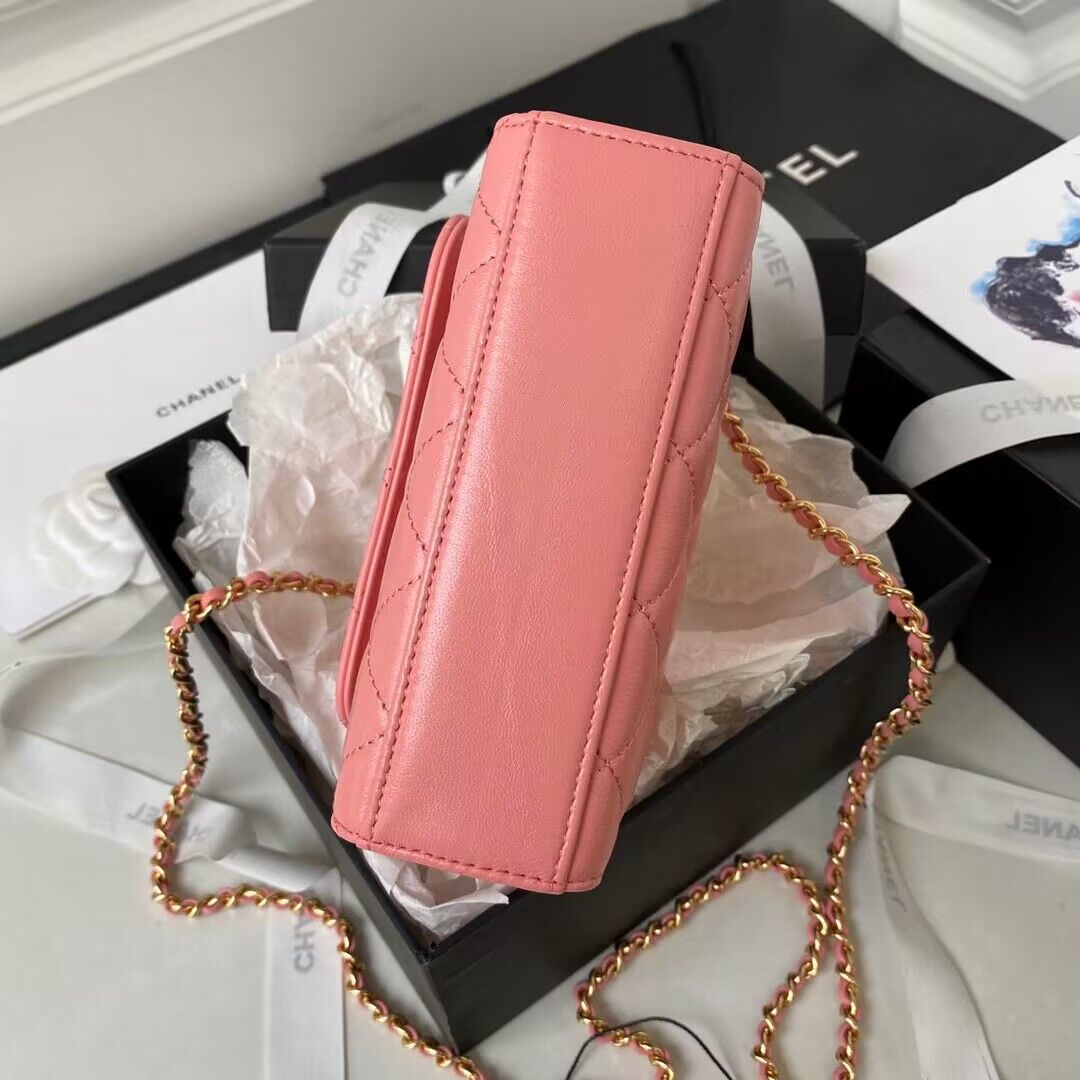CHANEL 22B Kelly Pearl Top Handle Bag AP3513 Pink CHANEL 22B Kelly Pearl Top Handle Bag AP3513 Pink