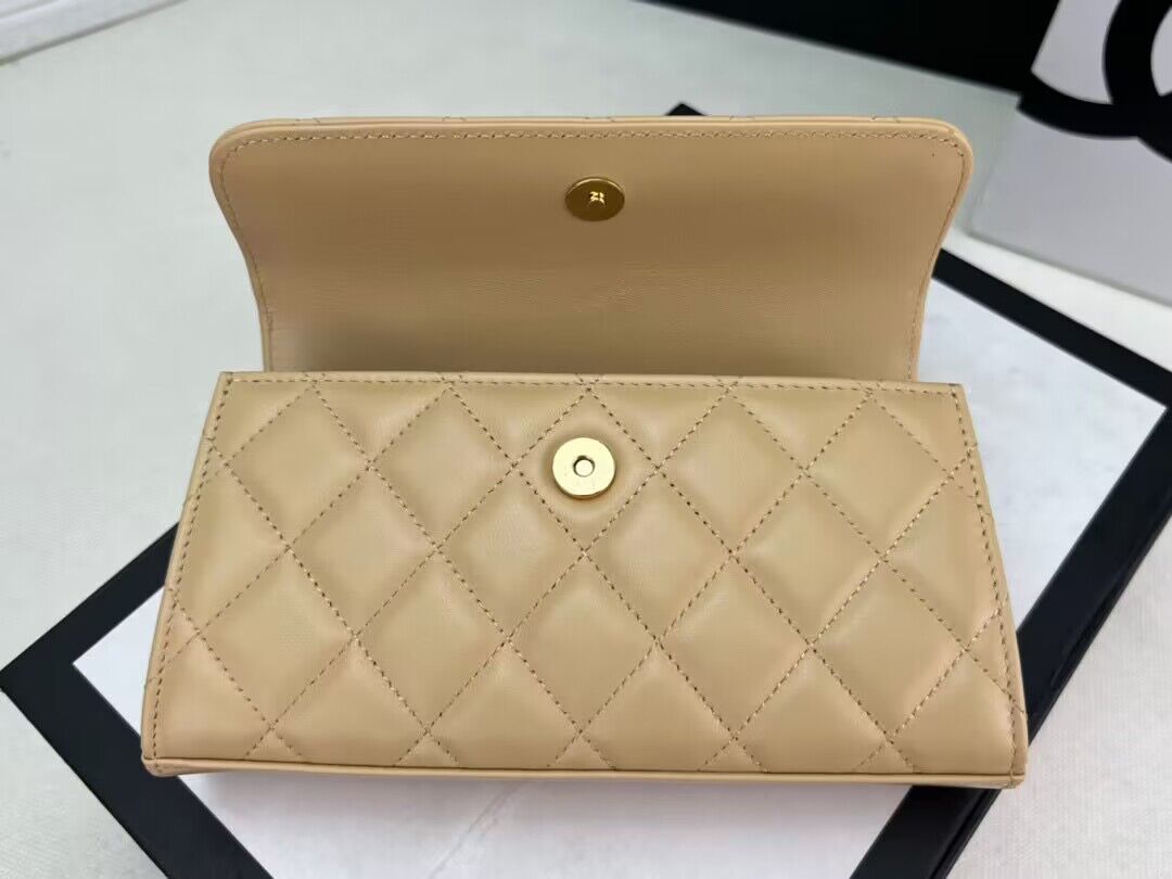 CHANEL 22B Kelly Pearl Top Handle Bag AP3562 Apricot CHANEL 22B Kelly Pearl Top Handle Bag AP3562 Apricot