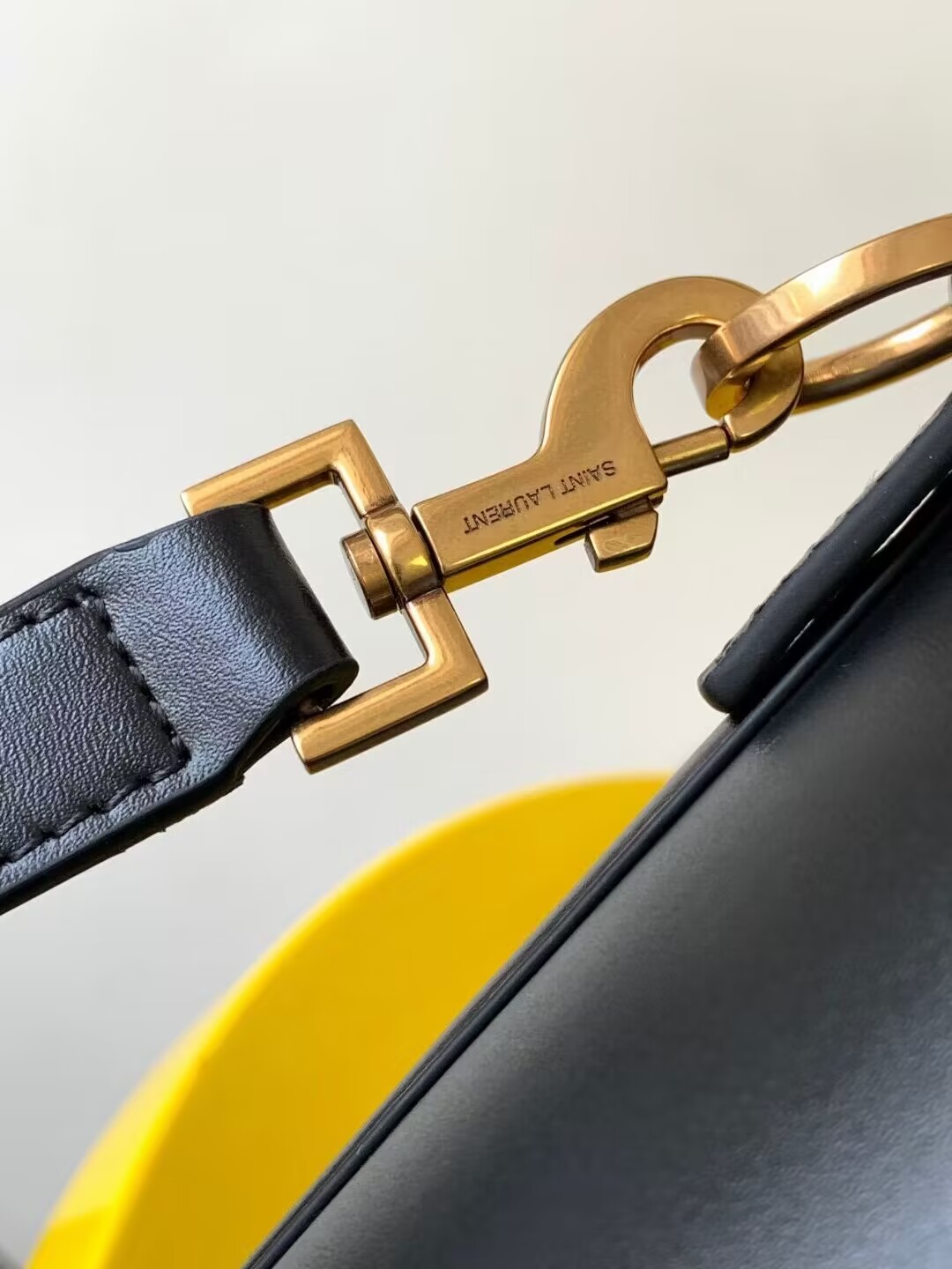 SAINT LAURENT LE 37 SMALL IN SHINY LEATHER 7490362 BLACK SAINT LAURENT LE 37 SMALL IN SHINY LEATHER 7490362 BLACK