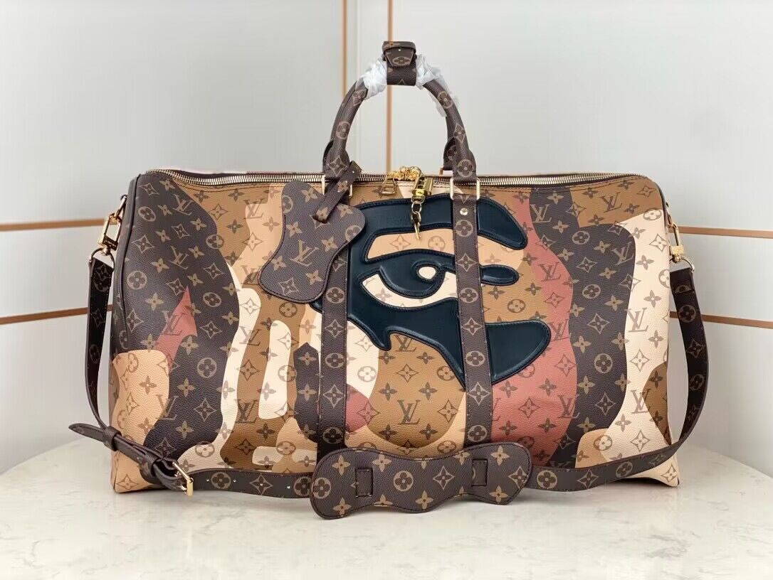 Louis Vuitton Keepall Bandouliere 55 Travel Bag M46677 Brown Louis Vuitton Keepall Bandouliere 55 Travel Bag M46677 Brown