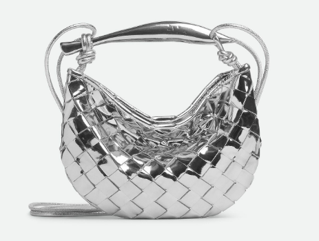 Bottega Veneta mirror laminated lambskin Mini Sardine 744267 Silver Bottega Veneta mirror laminated lambskin Mini Sardine 744267 Silver